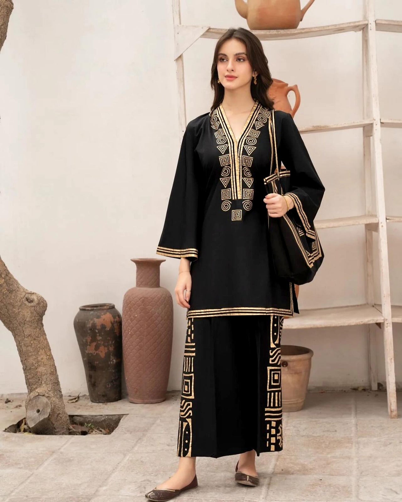 Rang E Gull 2pc Embroided Fancy in Winter Collection-SB-001