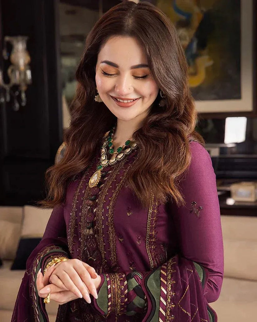 3PC Unstitched Summer collection Embroidered - DS-259