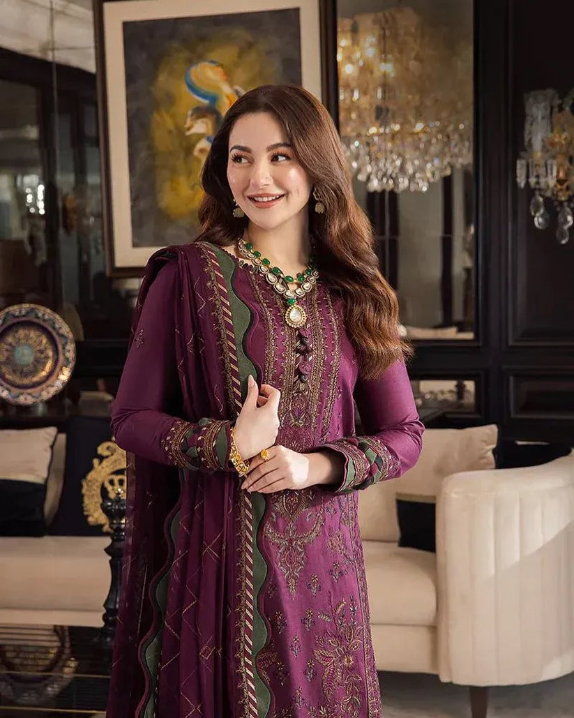 3PC Unstitched Summer collection Embroidered - DS-259