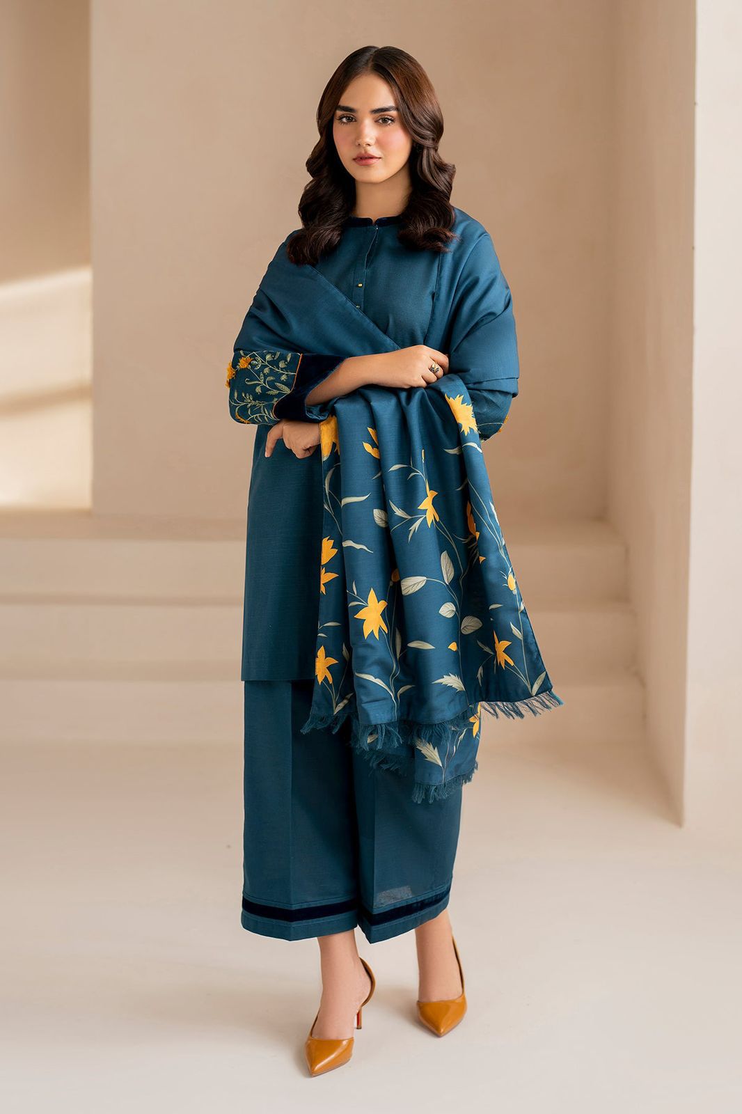 DHANAK Printed Shawl 3Pc Heavy In Winter Collection SK_Z