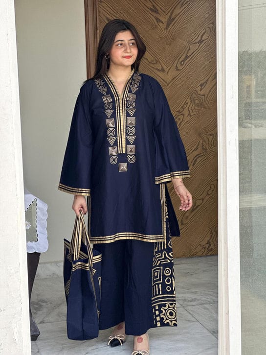 Rang E Gull 2pc Embroided Fancy in Winter Collection-SB-001
