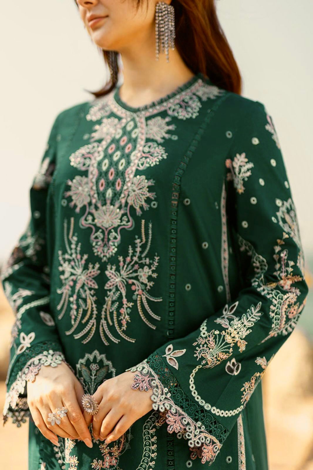 QALAMKAR 3pc Summer Casual Collection Code:1001az