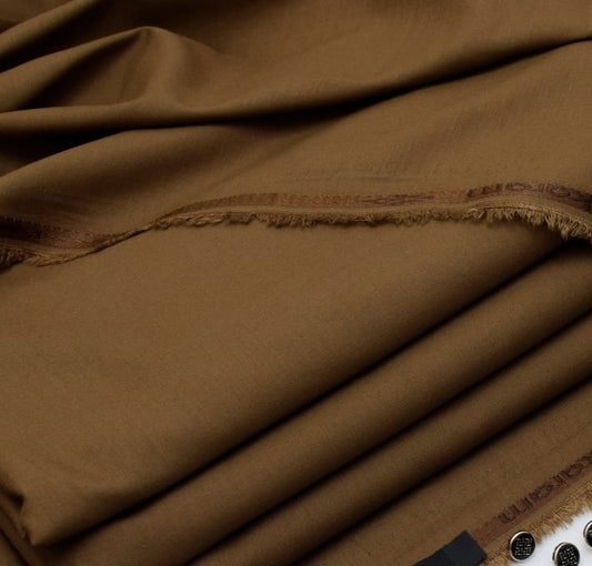 Camel Malai Wash & Wear Unstitched Suit (For Season) HF-06