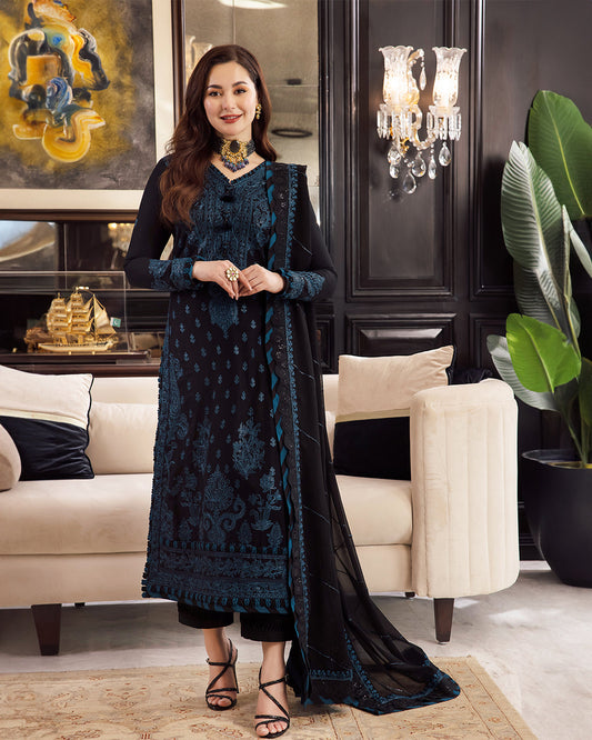 3PC Unstitched Embroidered SK - 0145 Top Trending